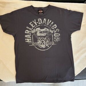 Harley Davidson: Authentic Dark grey short sleeve Tee